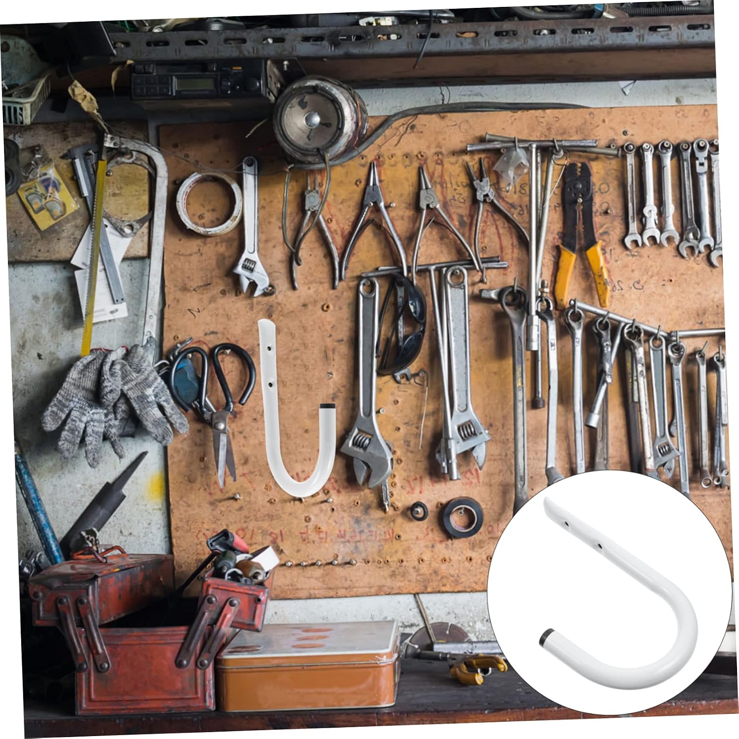 Angoily De Rangement Pour Garage - Porte-outils Mural Utilitaires En Fer Pour Échelles 1 Pièce