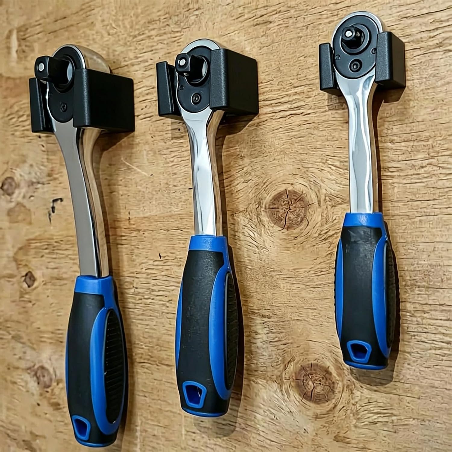  Lot De 3 étagères De Rangement Murales Efficaces, Adaptées Pour Clés à Cliquet 1/2, 3/8, 1/4", Organisateurs De Garage, Porte-outils Simple