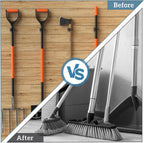  Lot De 6 Supports Muraux Pour Balai Avec Vis D'installation, Outil De Support De Balai En Acier Inoxydable Pour Cuisine, Jardin, Garage, Sous-sol