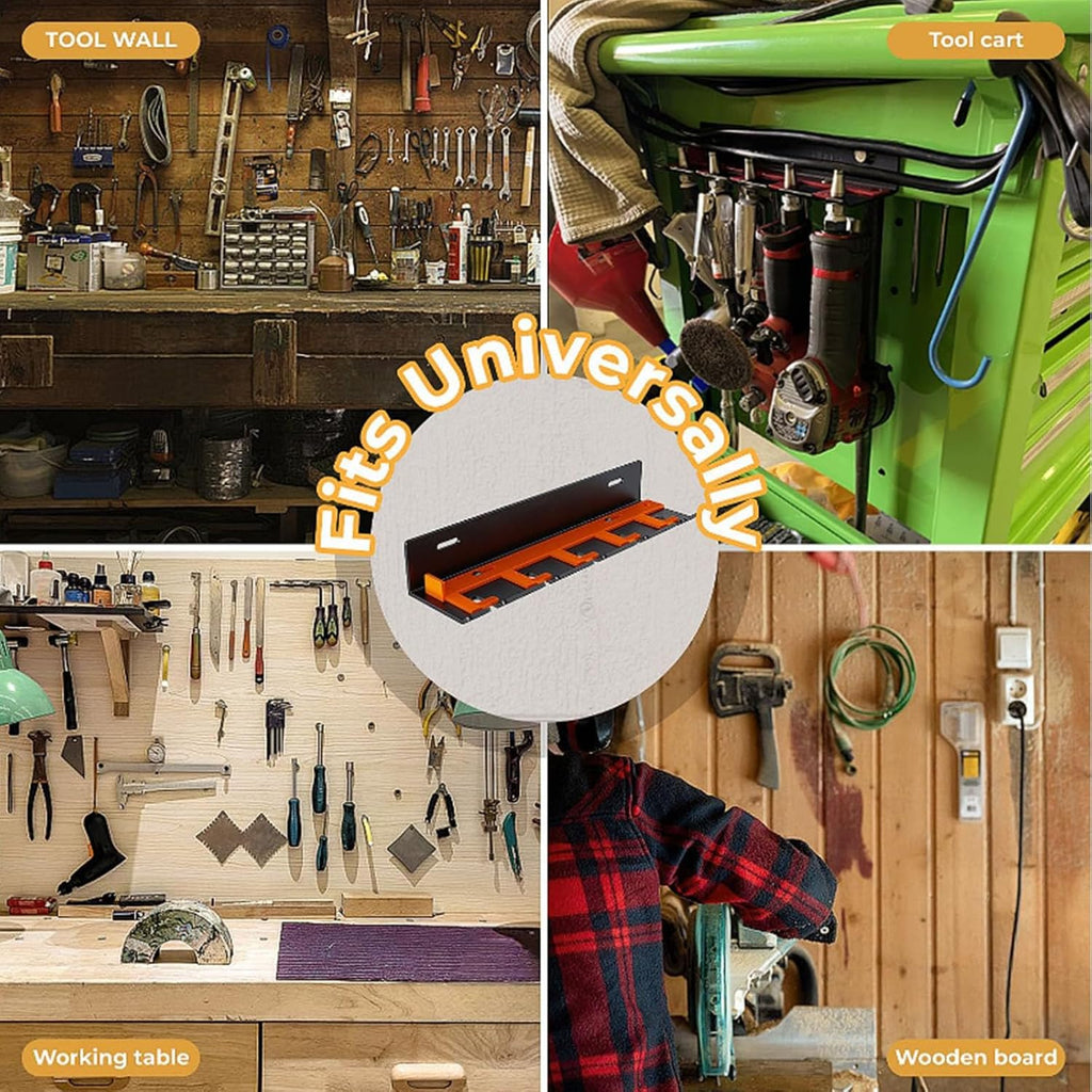  Porte-outils Pneumatique Mural Antirouille Avec 5 Emplacements Pour Outils Efficaces