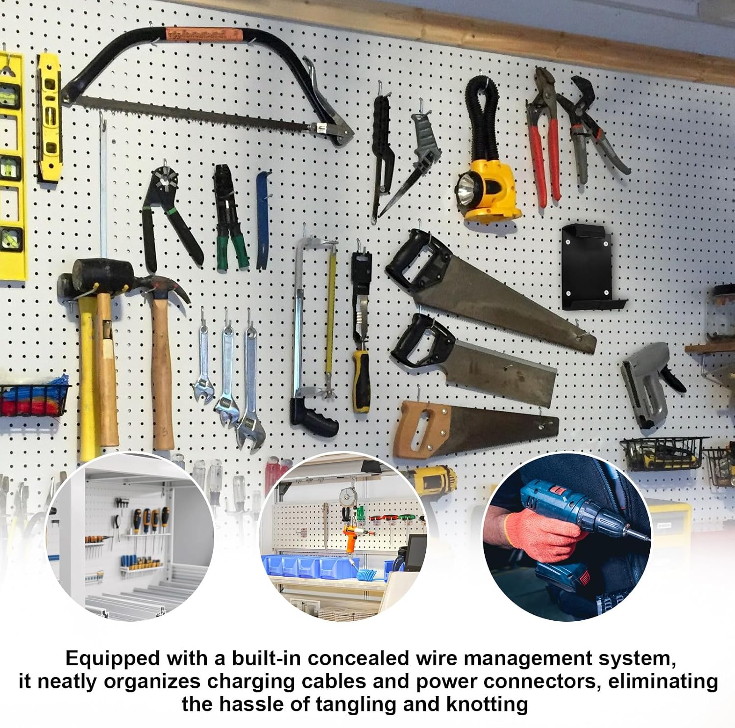  Organiseur D'outils électriques – Support Mural Robuste Pour Perceuse électrique Marteau Tournevis, Réparation Automobile, Cour, Abri De Jardin