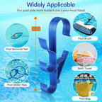  Support De Crochets De Piscine – Support De Piscine Robuste De 30,5 X 13 Cm, Support Mural Pour équipement De Piscine, Organiseur Authentique Au Bord De La Piscine, Crochet Multifonction Pour Filets