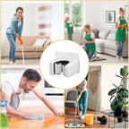 GENERIC Support Pour Balai Et Balai – 2 Pièces Sans Perçage, Support Utilitaire De Salle De Bain Pour Outils De Nettoyage | Pour Pelle à Poussière, Aspirateur, Gadgets Pour Maison, Bureau, Dortoir