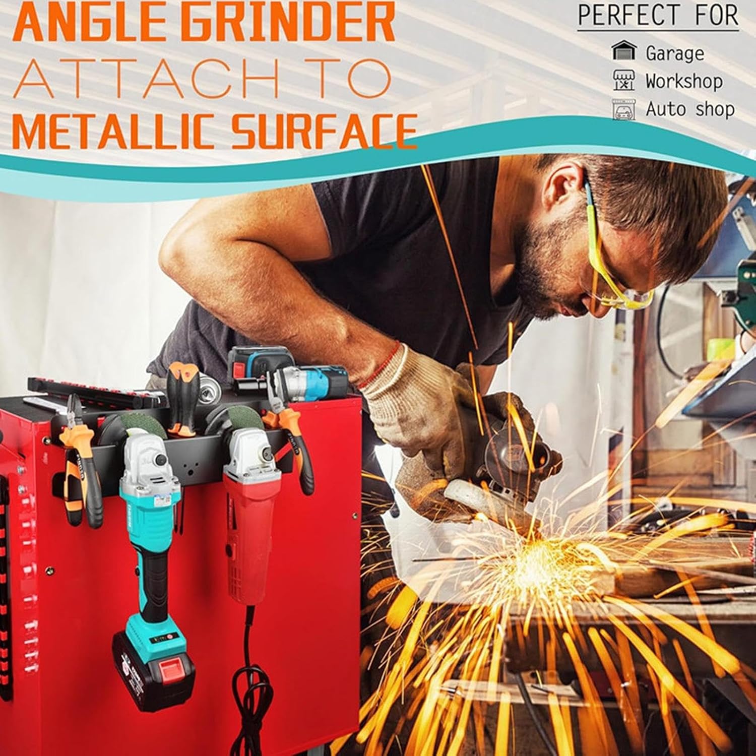  Organisateur De Meuleuse D'angle, Support Mural, Support Mural, Support De Fixation Murale, Organisateur De Garage, Outil De Montage Mural Pour Polishers, Outils De Montage Mural