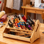 Générique Organisateur De Pinces,Support De Rangement En Bois à 53 Trous Avec Plateau,Organisateur D'Établi | Pour Bricolage Réparation Établi Bureau Panneau Perforé Garage Intérieur Extérieur