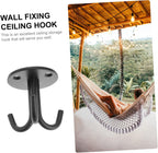  Ciieeo Crochet Support Mural Robuste Et Facile à Installer En Acier Inoxydable 2pcs Noir Suspendre Pour Rangement Plafond Et Décoration D'espace