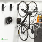  VOUNOT® Lot De 4 Support De Vélo Mural Crochet De Mur Pour Cintre De Vélo Idéal Pour Garage Maison Décoration Support Mural De Rangement Robuste En Forme L Noir