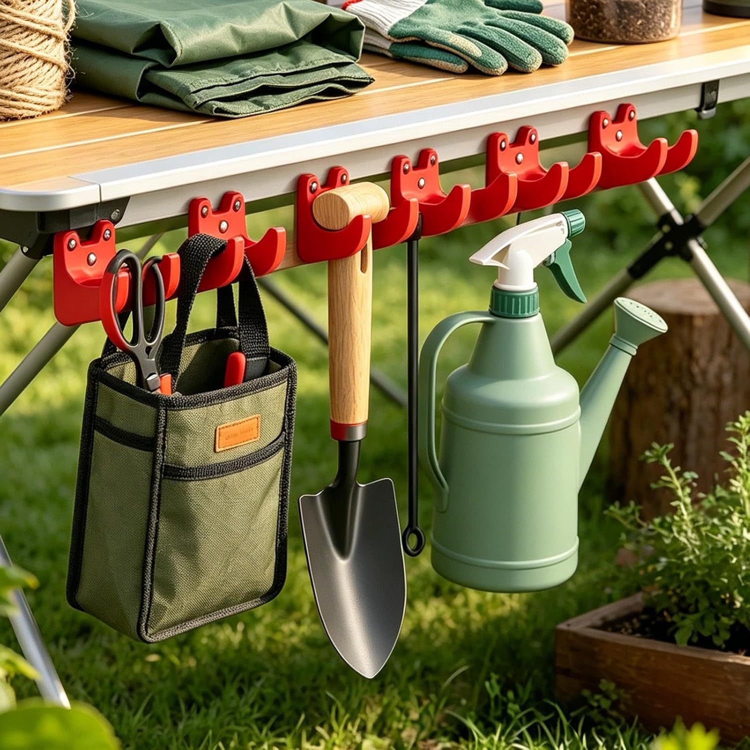  Générique Crochets De Garage Robustes | Support Mural Sans Perçage Et Imperméable | Crochets Utilitaires Porte-Outils De Jardin | Pour La Maison, L'Atelier, Le Balcon, Le Jardin Et L'Extérieur