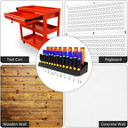  Support De Tournevis Mural Robuste De 40,6 Cm, Avec 3 Points De Fixation, Solution Compacte Pour Garage Et Atelier, étagère à Outils Robuste
