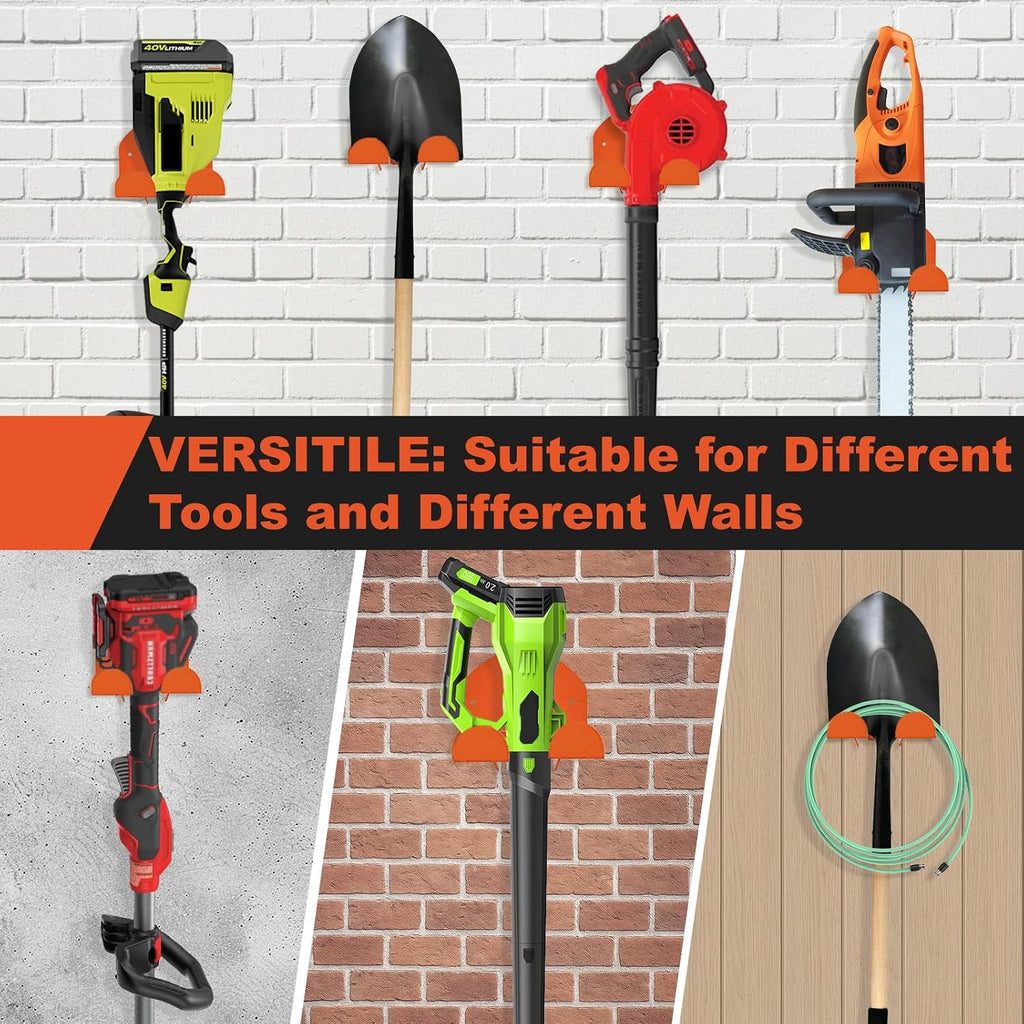  Porte-outils De Garage Et De Jardin – Support Mural Robuste De 17,8 Cm Pour Désherbeur, Support Pour Débroussailleuse/taille-haie/souffleur De Feuilles/tronçonneuse, 1 Paquet – Solution D'organisation