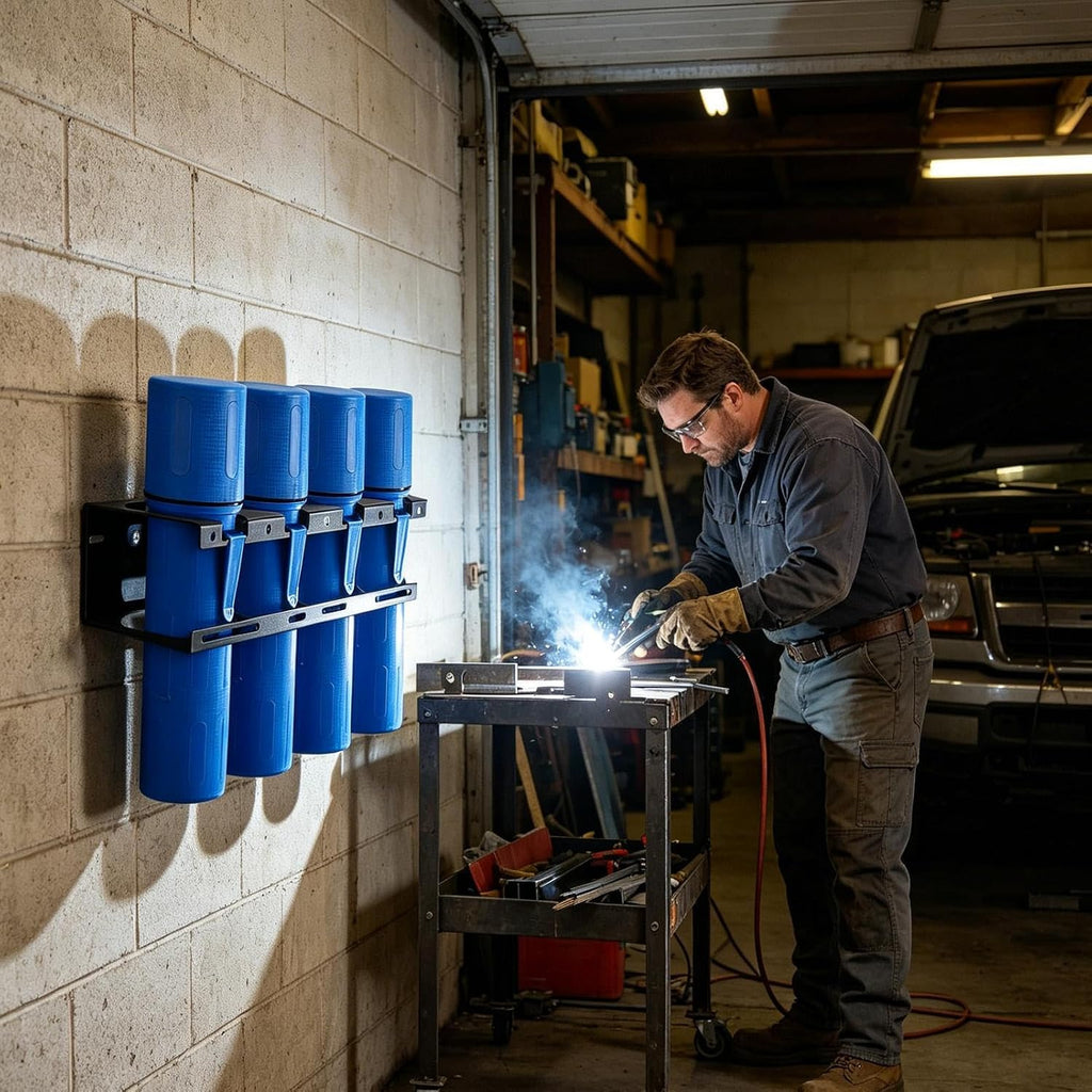  Rangement Pour Baguettes De Soudage,4 Fentes Montage Mural Gain De Place,Porte-électrode Rack De Rangement Pour Garage - Pour Bureau à Domicile Sous-sol L'appartement Et La Construction Industrielle