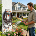 Genérico Generico Support Mural Pour Tuyau D'arrosage – Panier Porte-tuyau Renforcé Pour Tuyau D'eau, Support Mural Pour Tuyau D'arrosage – Pour Terrasse, Cour, Extérieur, Entrepôt, Garage Et Maison