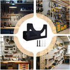  Support Mural Pour Meuleuse D'angle, Cadre En Acier Robuste, Support De Serré, Rangement D'outils électriques Pour Clé, Perceuse, Polisseuse, Garage, Organisation D'atelier, 12 X 4 X 7 Cm