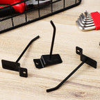  VALICLUD Lot De 20 Crochets De Garage Robustes 10 Cm En Fer Massif Noir Compatibles Panneaux à Lattes, Crochets Suspendre Solide Pour Rangement Atelier, Garage Et Organisation Maison
