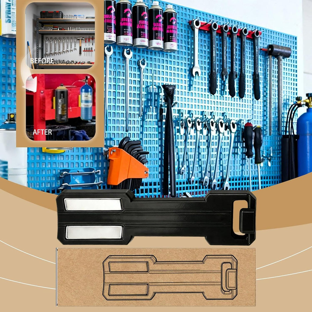  Support Magnétique Pour Bombe Aérosol, Support De Rangement Mural, Organisateur D'aérosol De 12 Pouces Avec Prise Sécurisée, Construction En Acier Robuste Avec Aimant Puissant, Accessoire De Garage, I